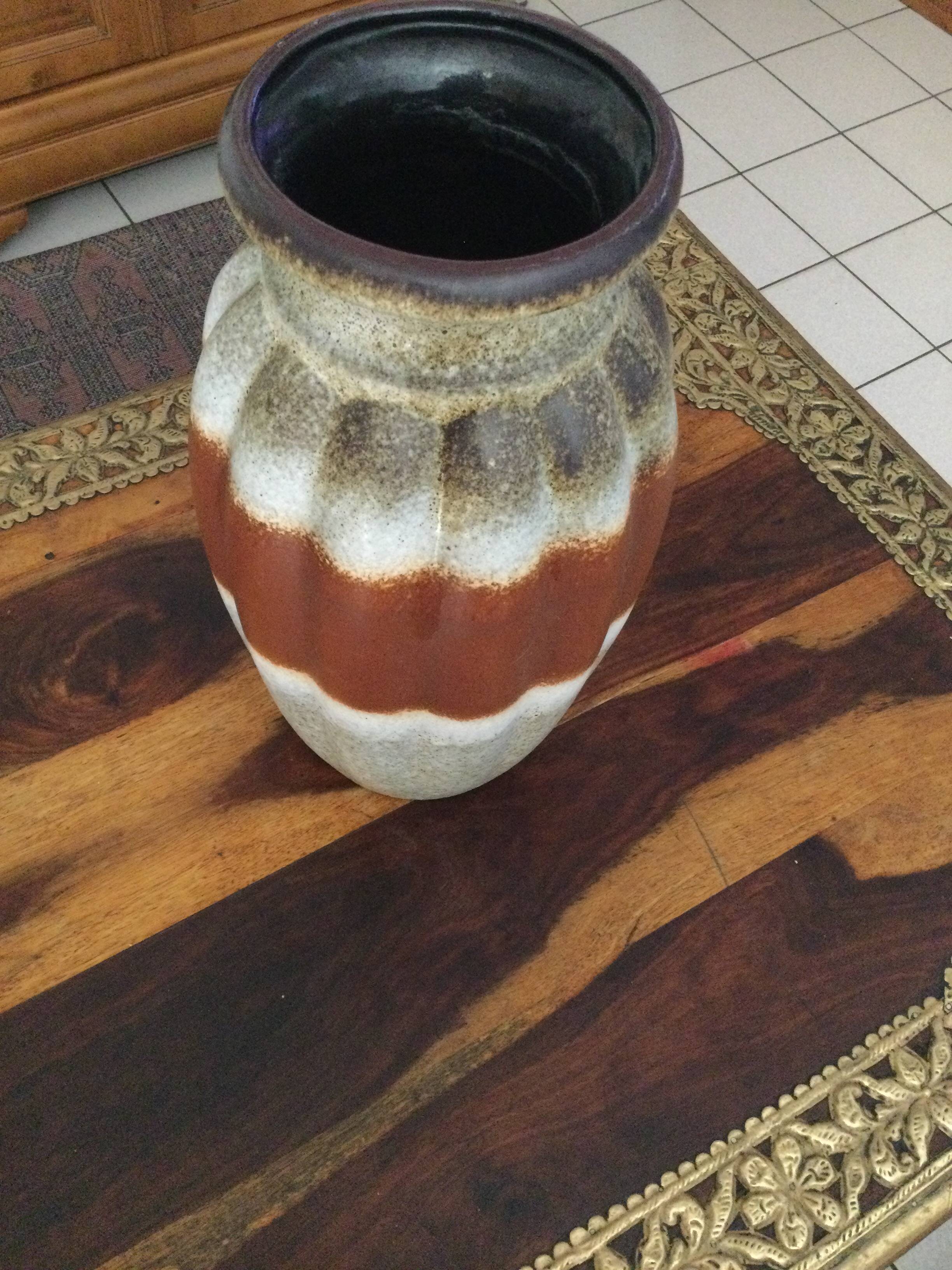 Vintage floor vase Scheurich 292 Ceramic W. Germany 40 cm