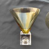 DESIGN GLASSES handcrafted color: 1 set of 4 glasses color AMBER