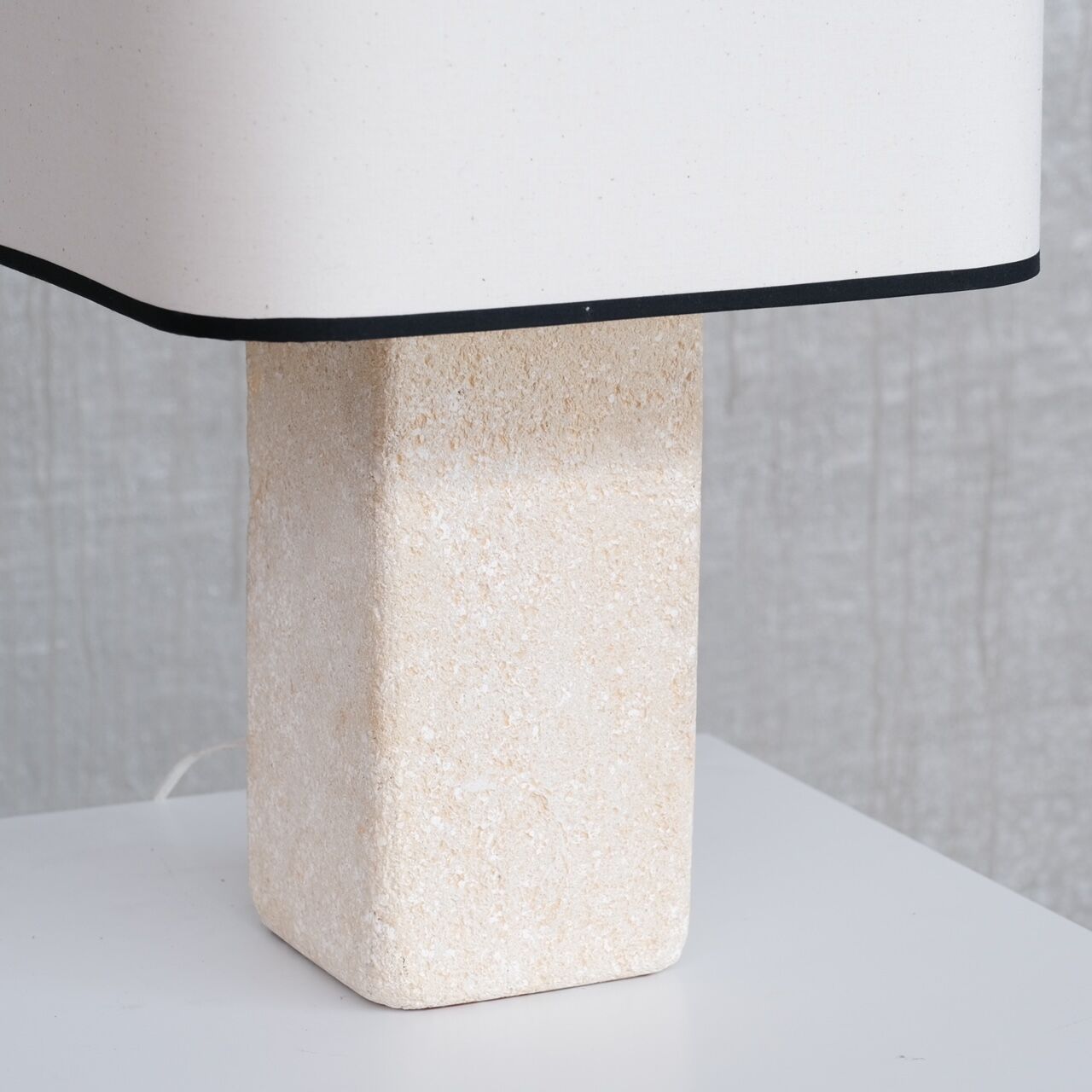 Sandstone mid-century belgium table lamp