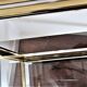 Italian design shelf chrome gilded metal and mirror glasses 70s