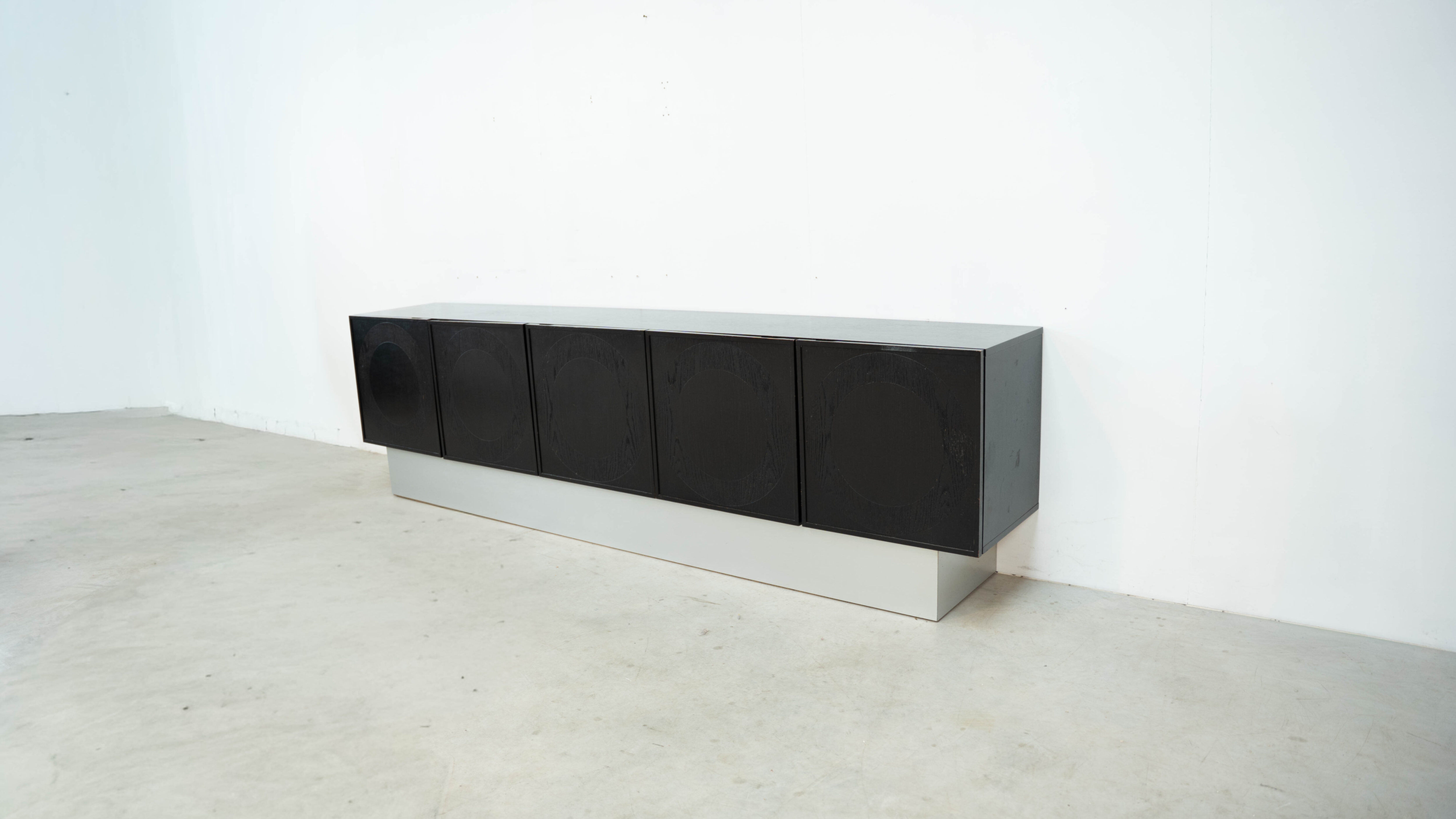 Black brutalist sideboard by Musterring