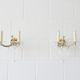 Wall lamps set made of crystal glass