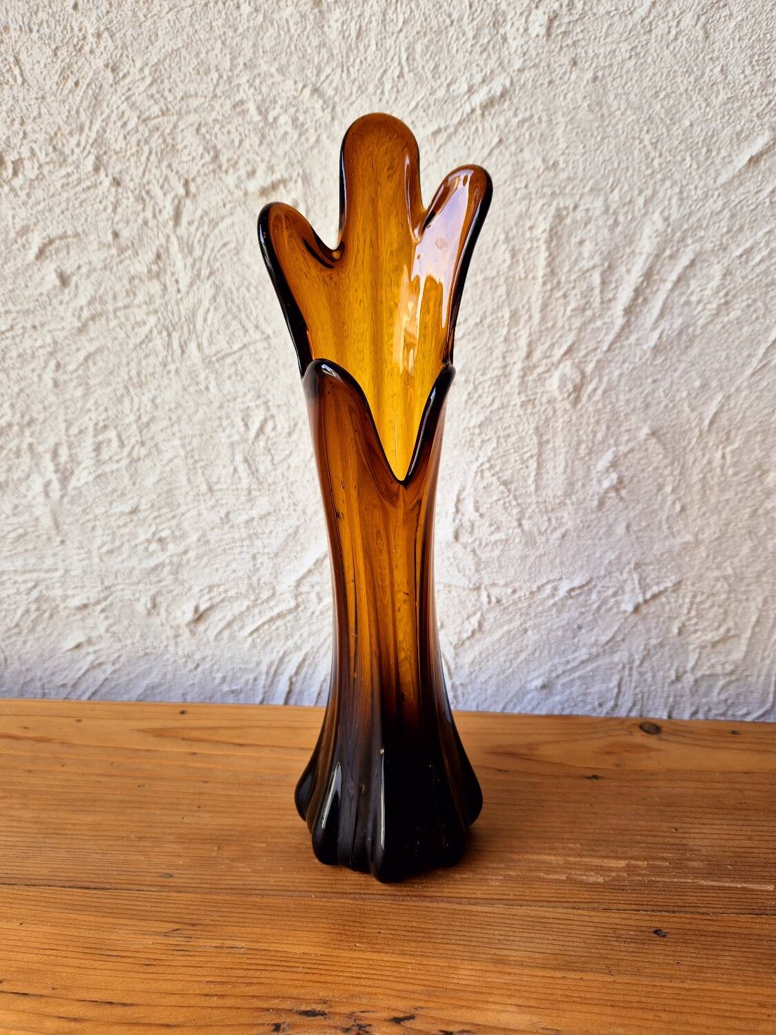 Organic blown glass vase