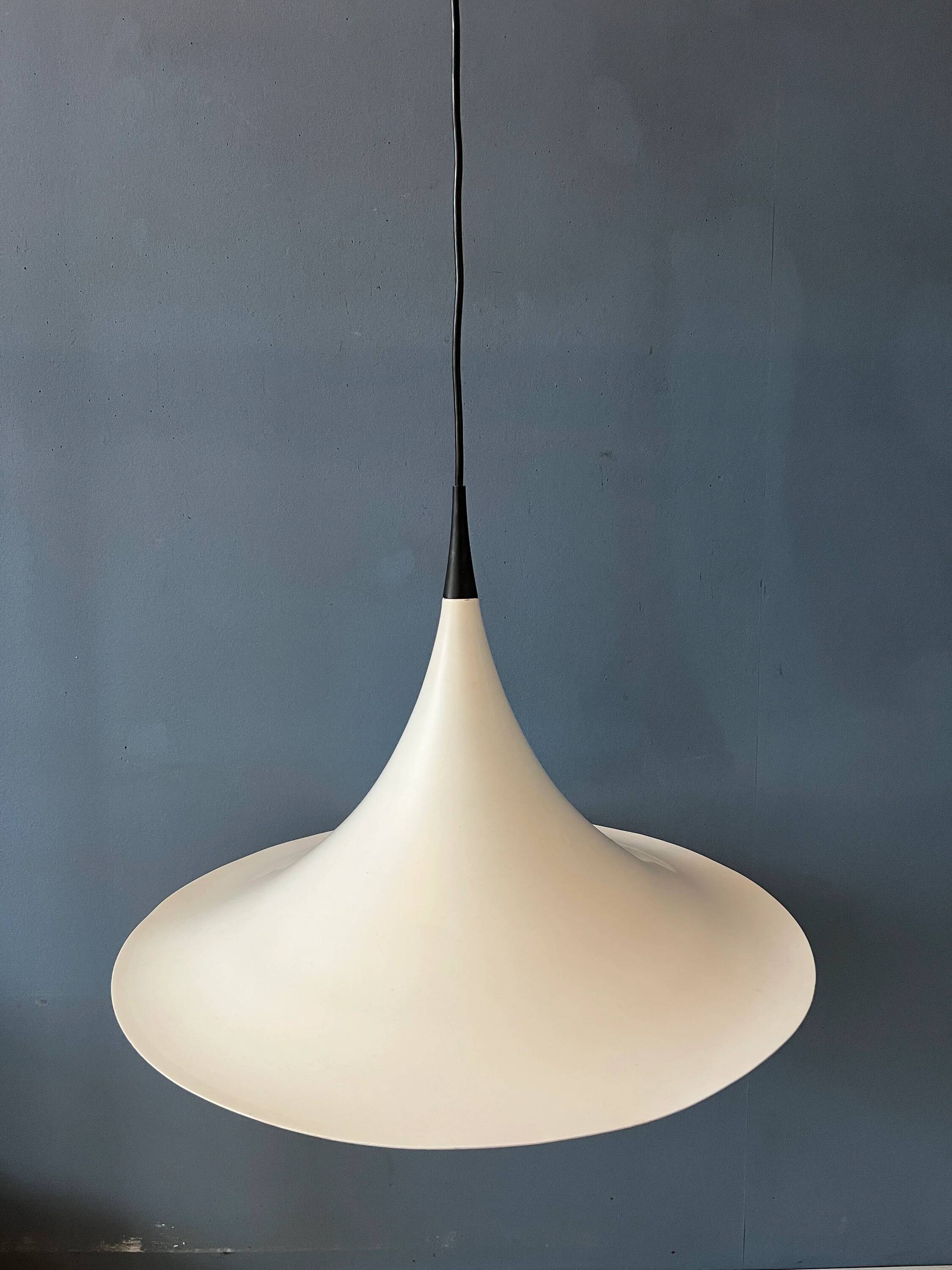 Suspension "witch's hat" white Danish Space Age Mid-Century