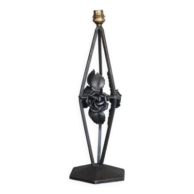 Lampe fer forgé vintage, lampe à poser, lampe de table, ferronnerie, lampe