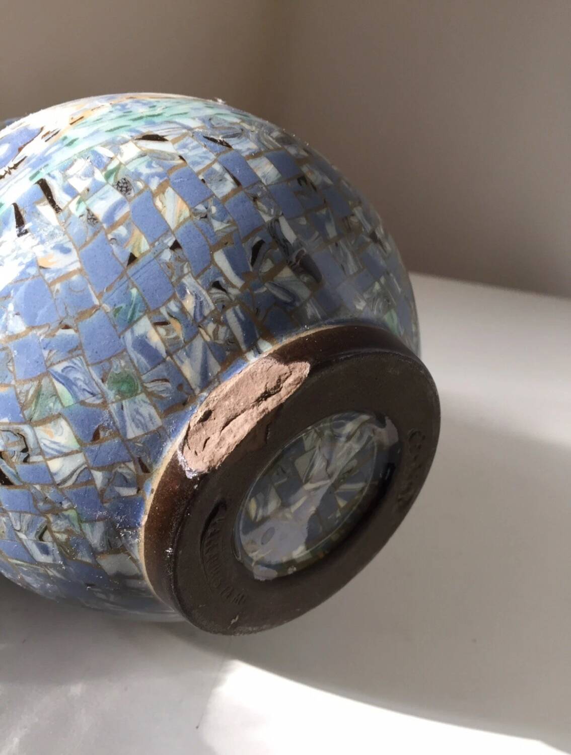 Gerbino vallauris mixed-earth vase