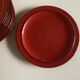 Set of 10 plates Hertha Bengtson Rosenthal 1970 in red stoneware.