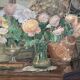 Tableau René Karbowsky (1883-?) composition aux fleurs pastel sur papier