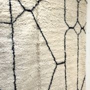 Moroccan Berber carpet Beni Ouarain with black graphic patterns 3,09x1.99m