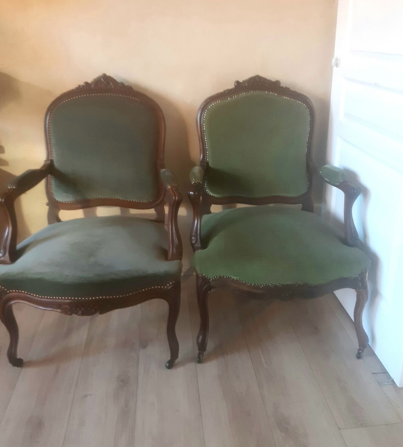Pairs of Louis XV armchairs