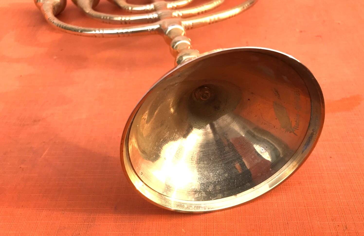 Menorah Chandelier 7 branches Polished Brass