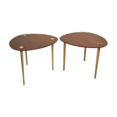 Paire de tables Partroy, Pierre Cruège, 1950