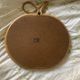 Vintage mirror 1960 apple rattan wicker bamboo - 32 x 35 cm