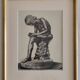 Photograph of Spinario Young man removing a thorn from his foot XXth 31 x 37 cm