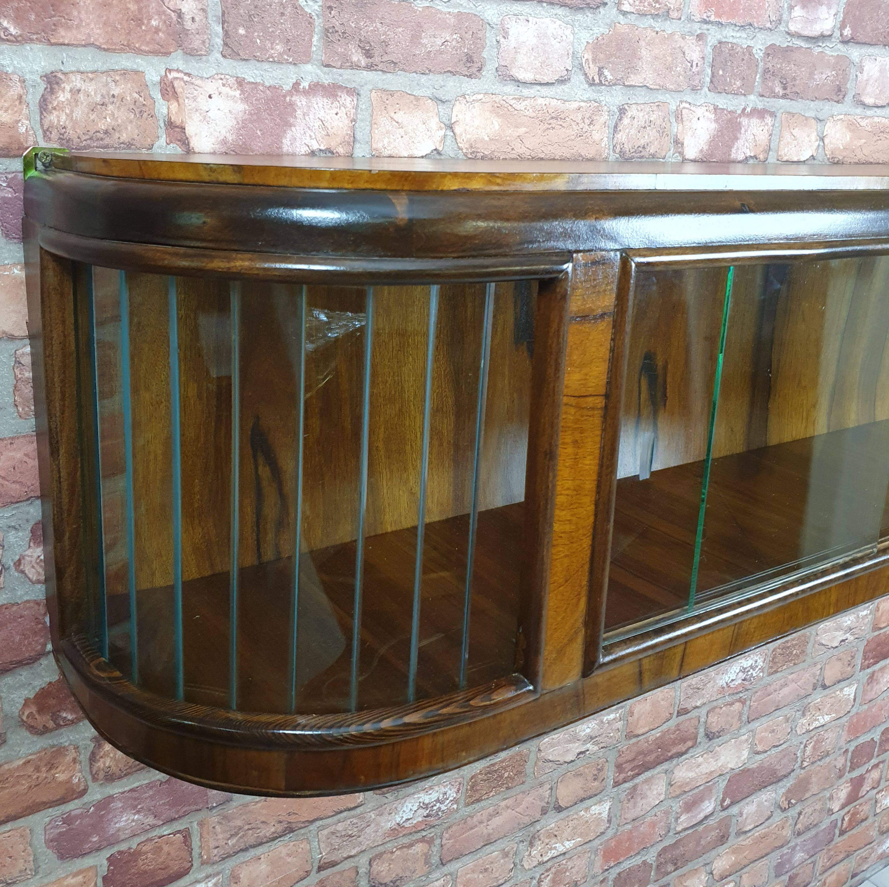 Renovated art deco hanging display cabinet, retro, vintage, 1956