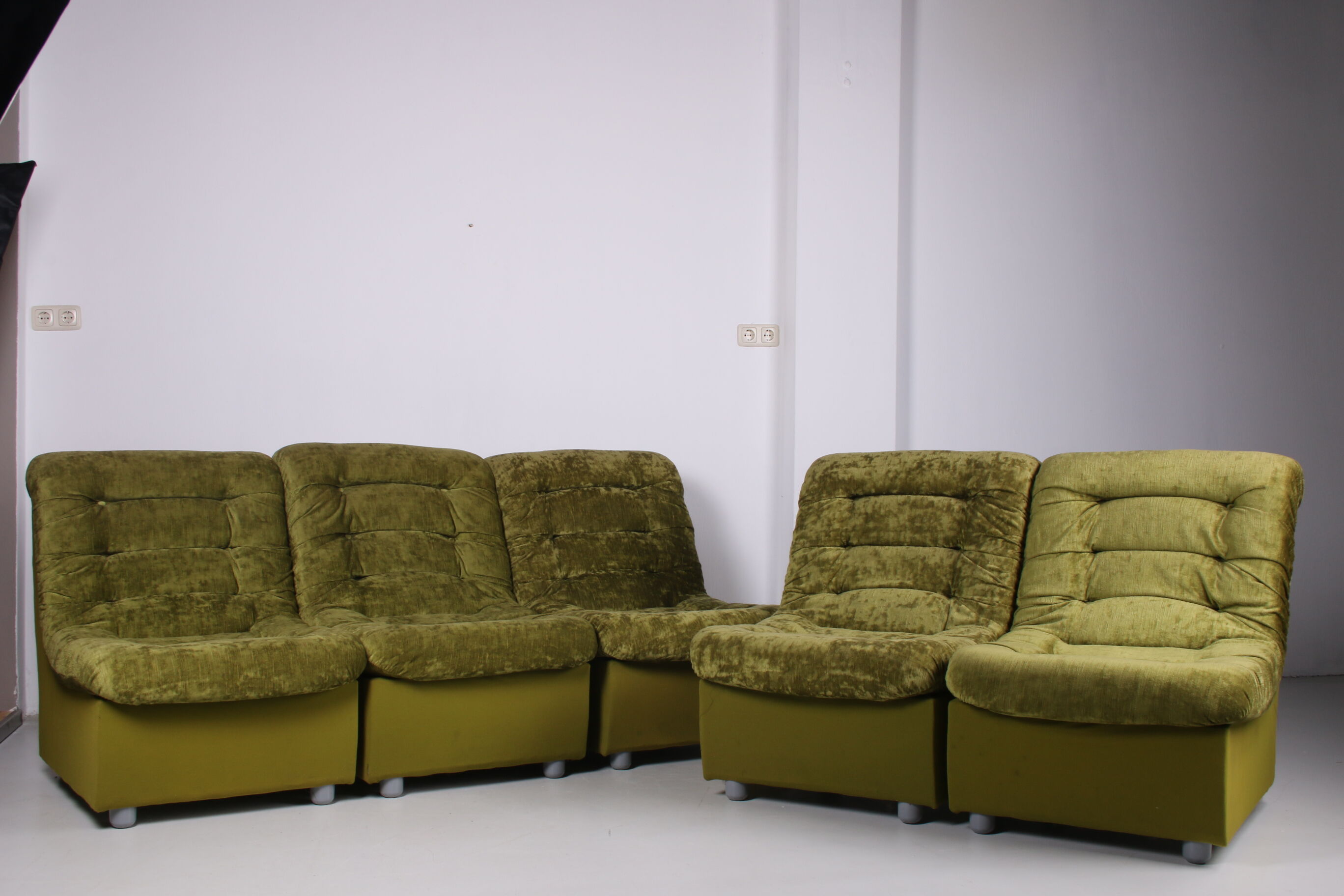 Vintage Xl element sofa moss green 60s