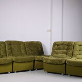 Vintage Xl element sofa moss green 60s