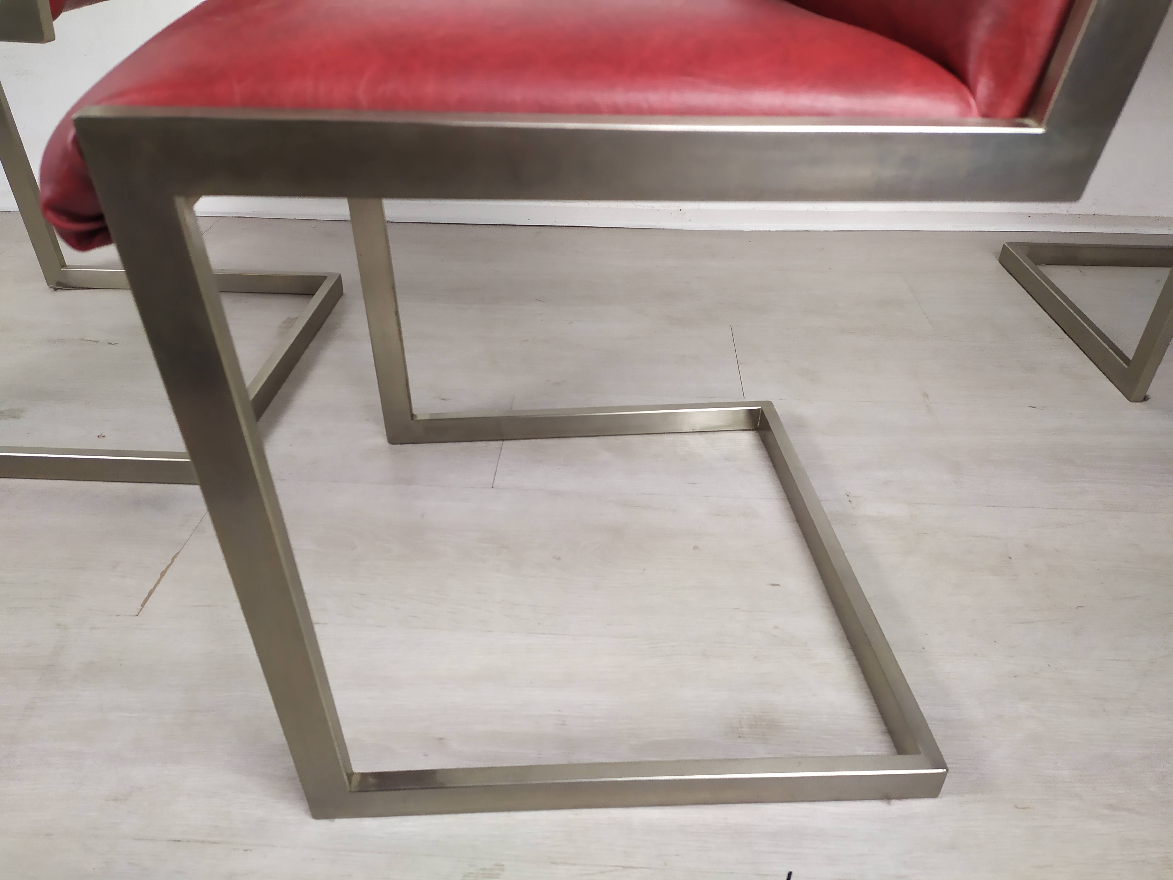 Table design marbre 6 chaises 1970