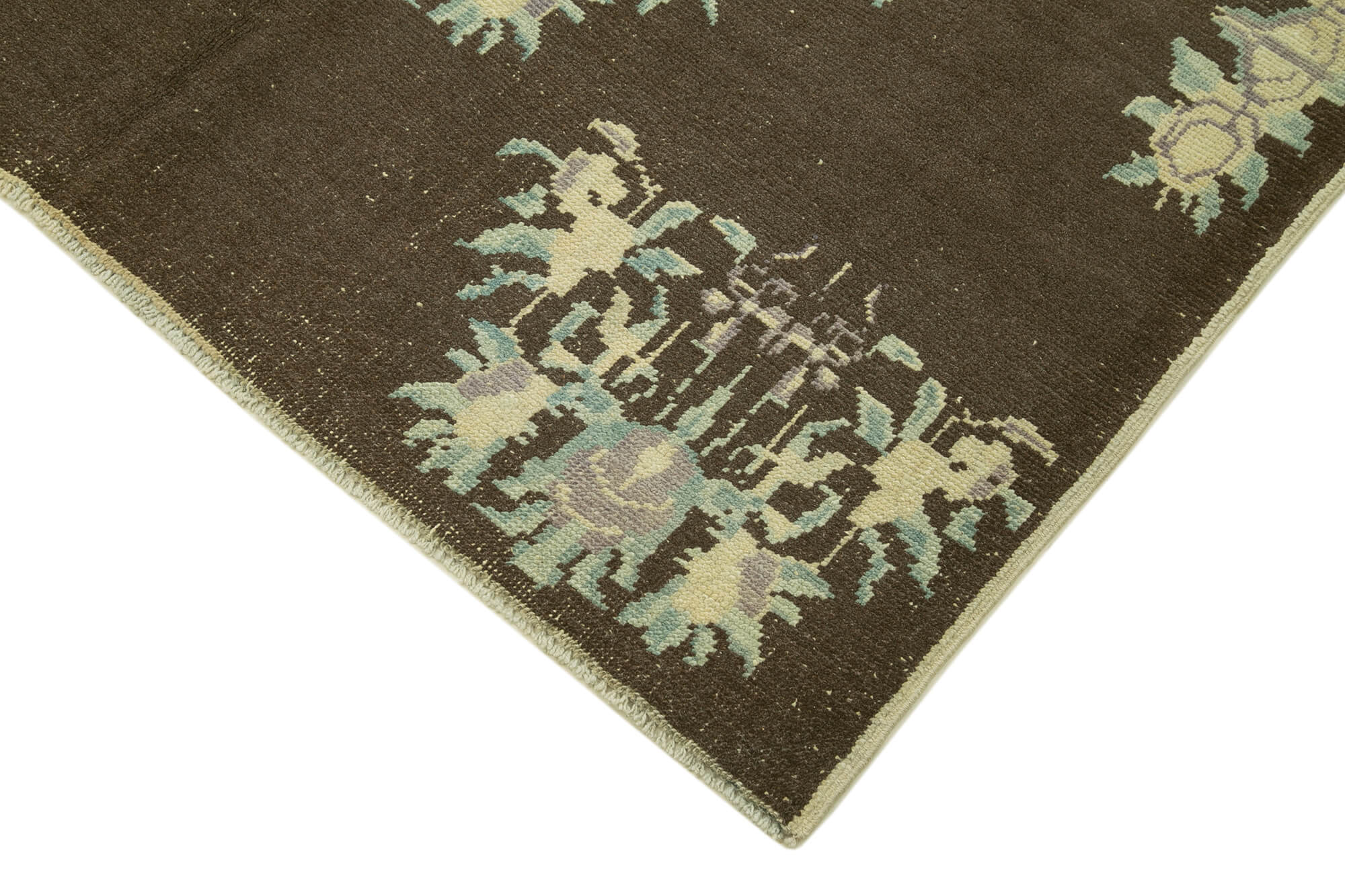 1950s hand-knotted antique turkish beige rug 148 cm x 270 cm