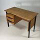 Vintage oak and black wood desk from the 60s