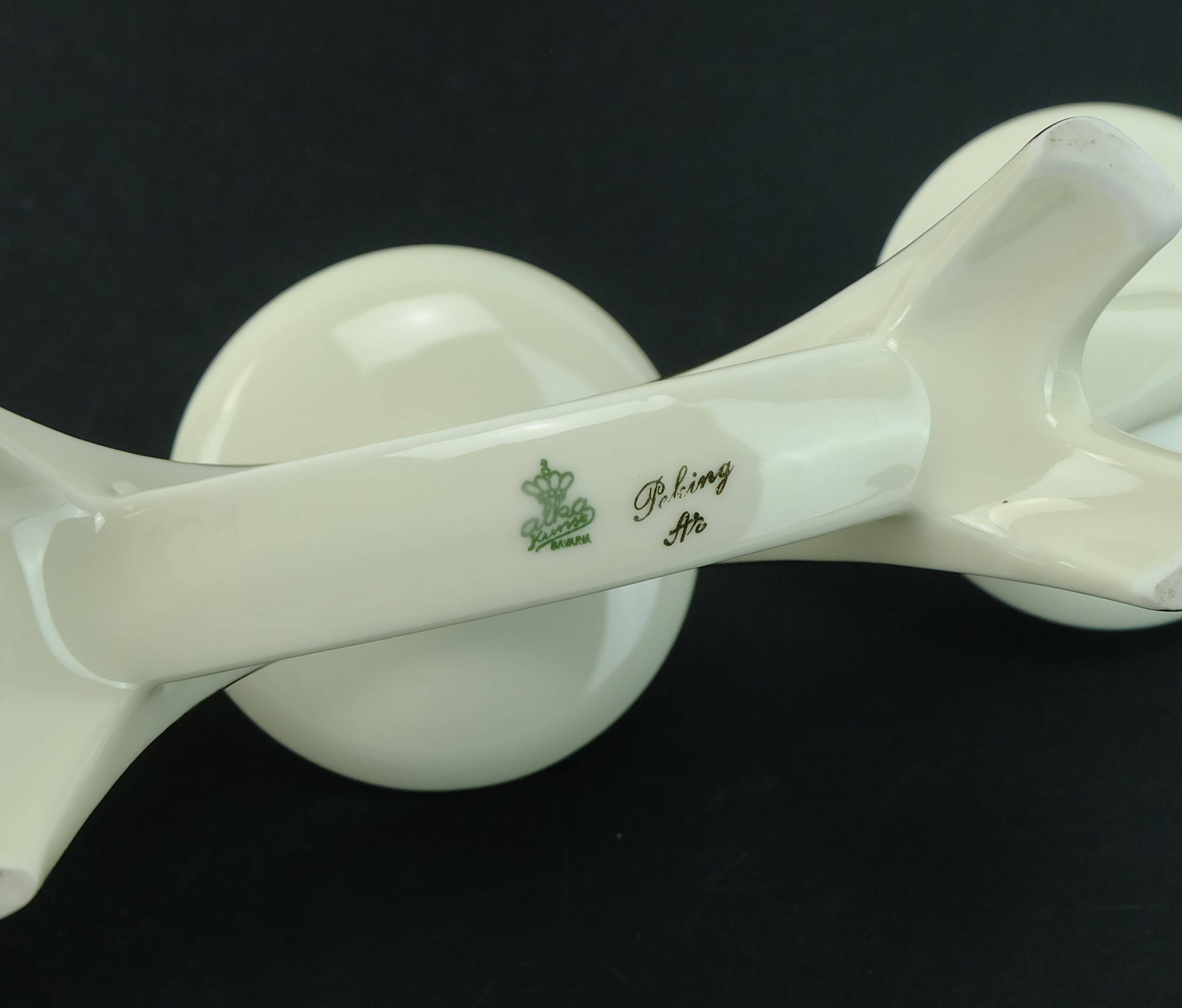 Mid century porcelain candle holder alka-kunst bavaria decor 'peking'