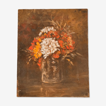 Acrylique sur toile, bouquet