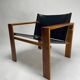 Fauteuils en bois et cuir attribués à Tarcisio Colzani, Italie  années 1960