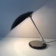 Swivel designer desk lamp in chrome and black lacquered metal