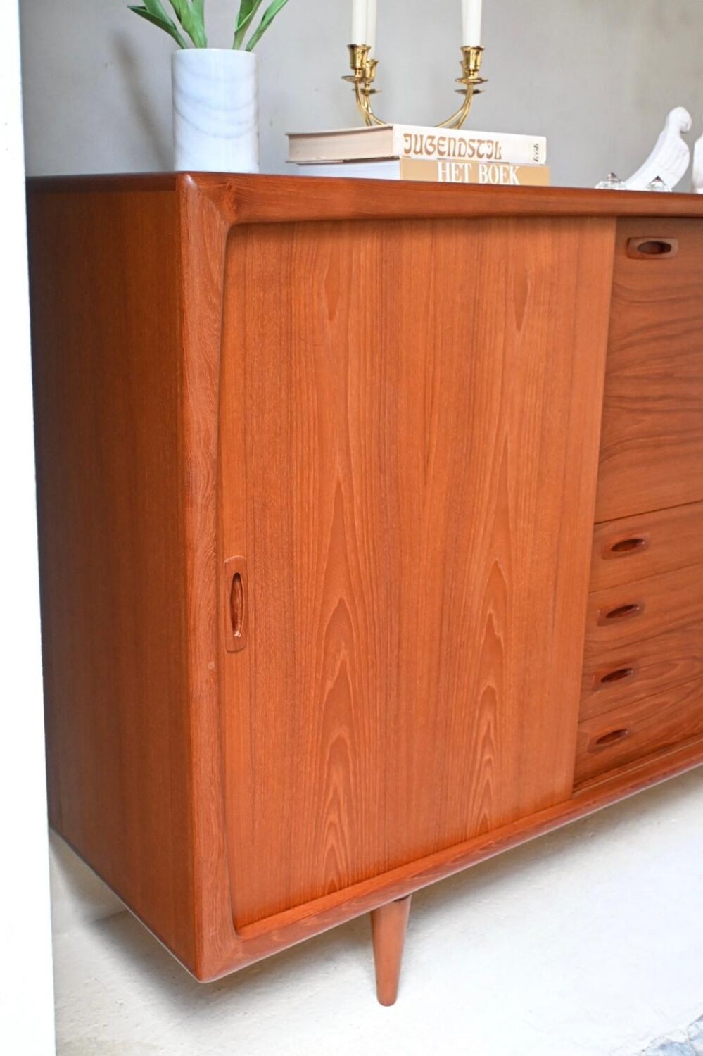 Danish Deaign Highboard by H.P. Hansen in Teak