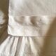Pillowcase 19th century house at bellows in linen thread