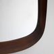 Scandinavian vintage mirror with curved mahogany frame