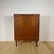 Danish 1960s teak chest of drawers with metal insert