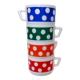 Lot de 4 tasses à café à pois Arcopal
