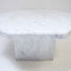 Octagonal vintage coffee table in Carrara marble 70s