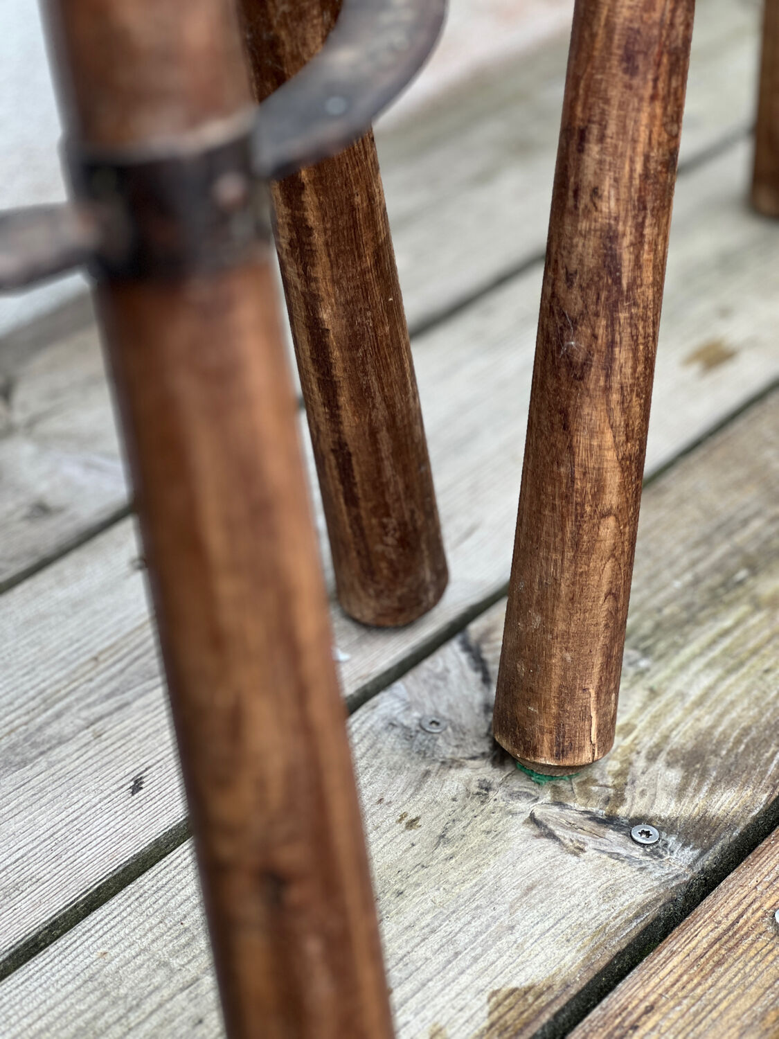 Set of 3 wooden stools