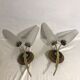 Lot brass suspension and 2 brass double wall sconces 70s