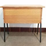Scandinavian worker / bedside table in wood and metal from the 50s-60s