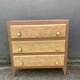 Beautifully restyled compact ethnic bohemian chest of drawers.