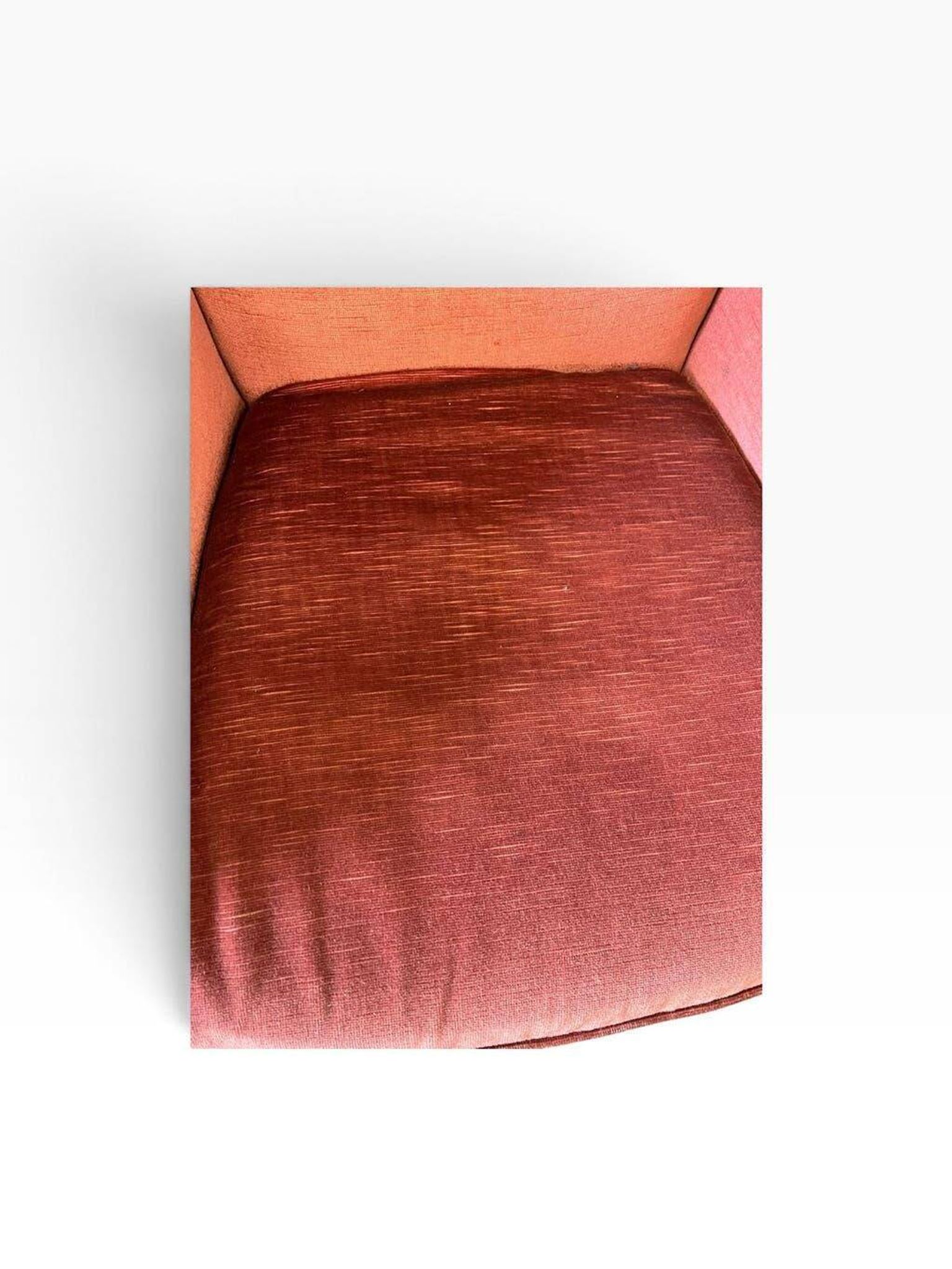 Ensemble de 2 fauteuils/sièges vintage rose poudré à franges