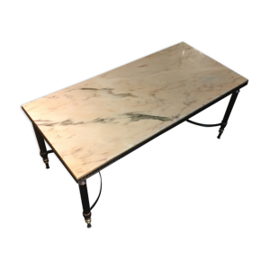 Table basse bronze doré et marbre de style néoclassique