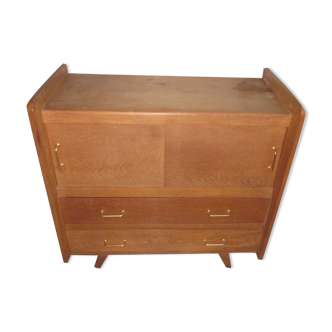 vintage chest of drawers with compass feet