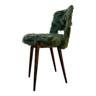 Chaise moumoute originale année 70 green