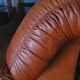 Red leather sofa, Italian design, 1970s, manufacturer: PelleRossi