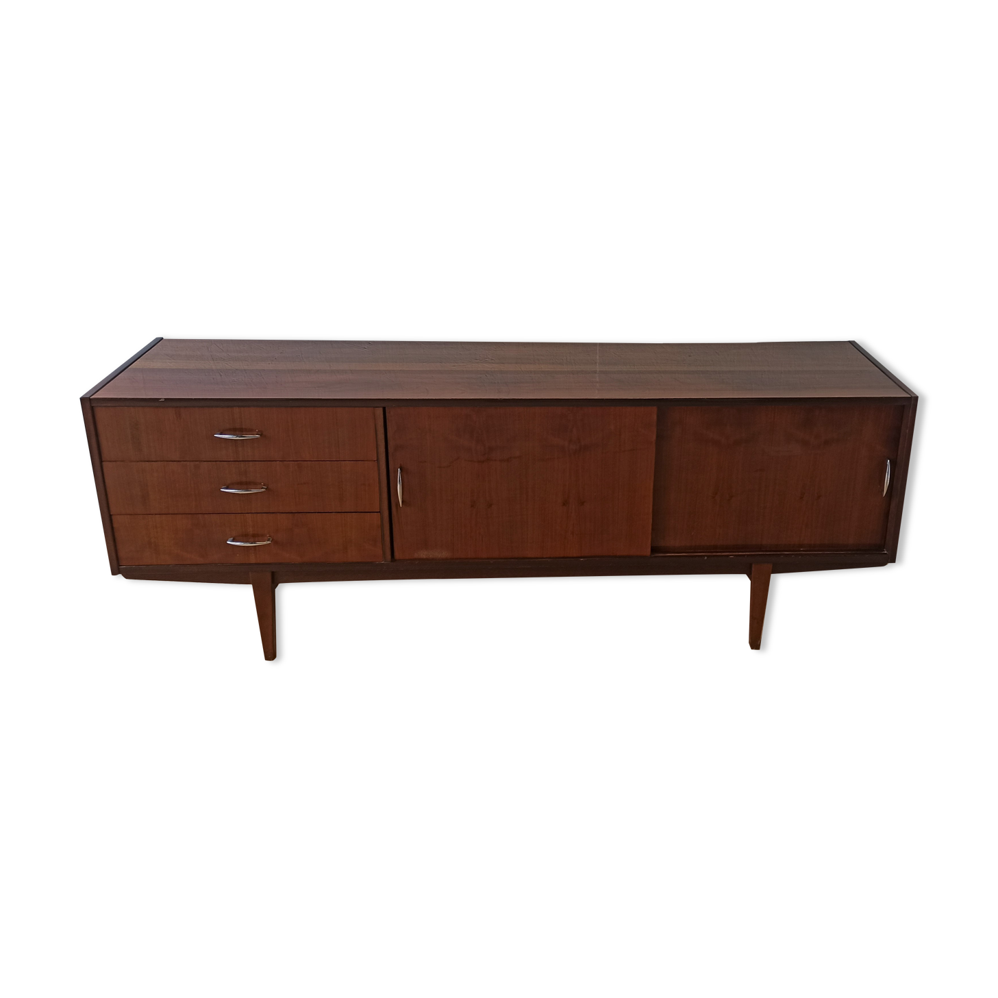 Modernist long sideboard of the 1970s