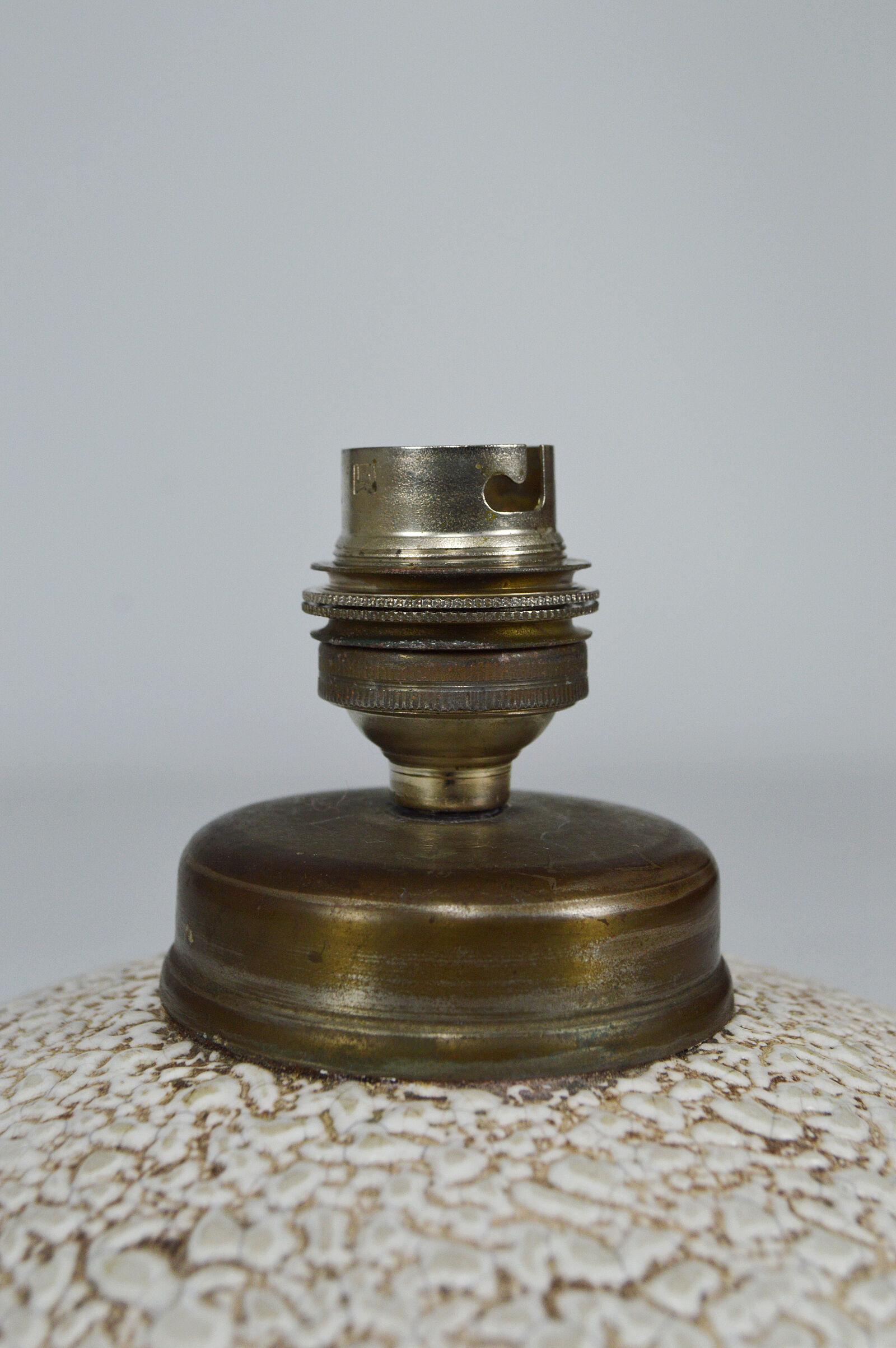 Round art deco ceramic lamp besnard style
