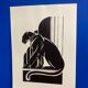 Linogravure art déco "panther"