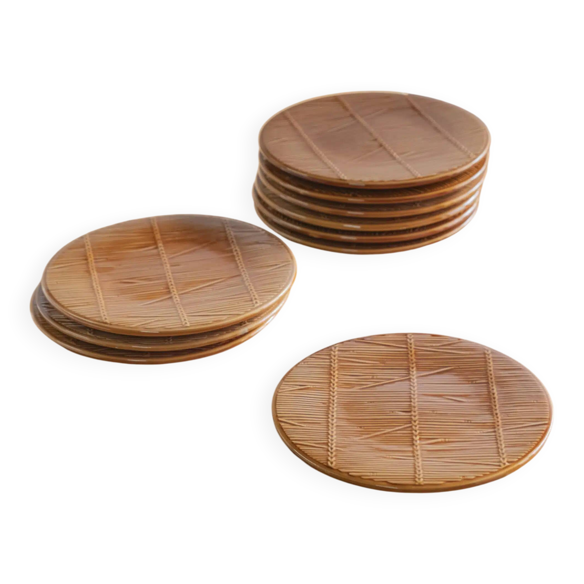 Set of 10 dessert plates "Wheat"