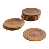 Set of 10 dessert plates "Wheat"