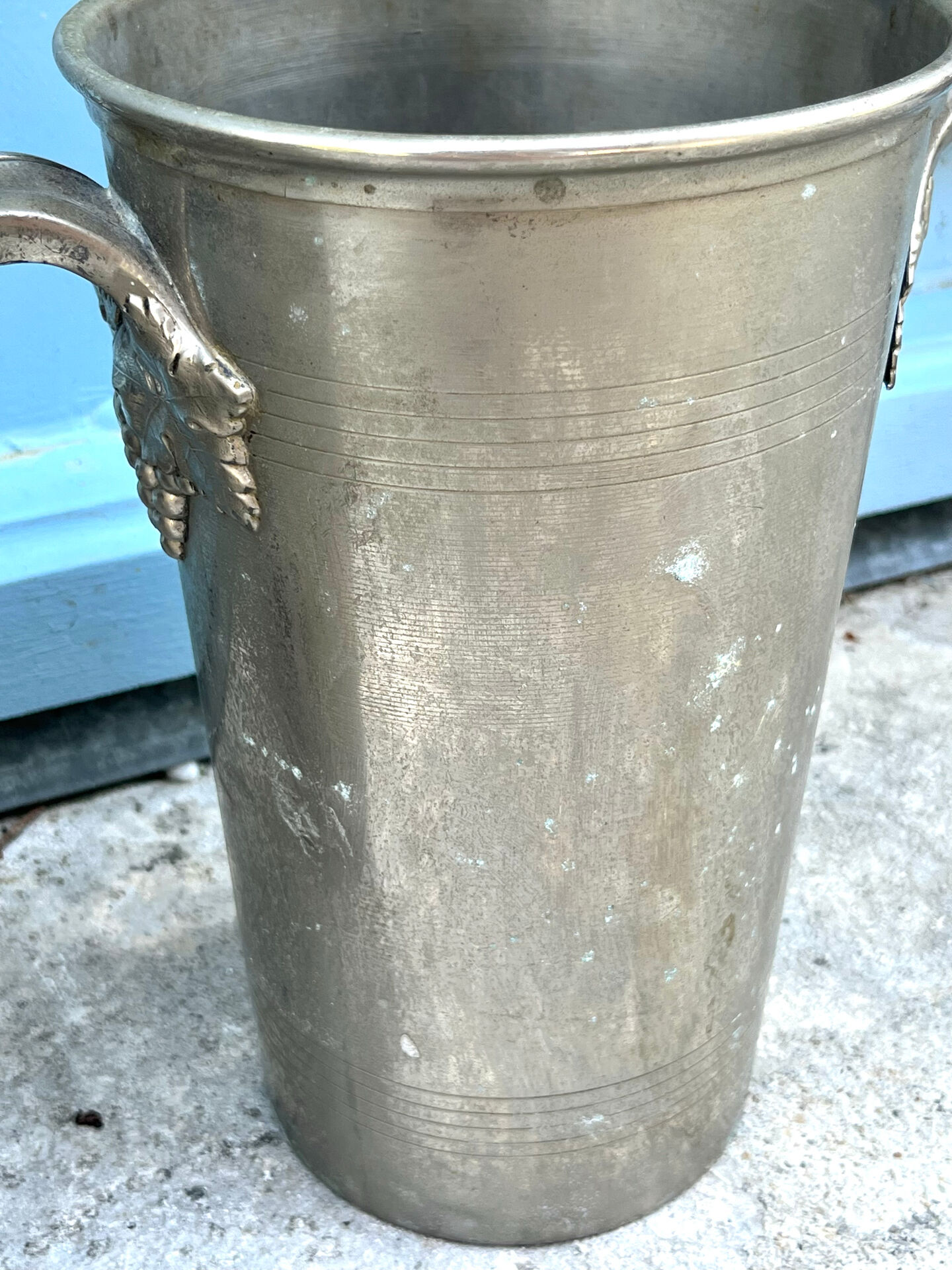 French wine cooler ice bucket set Jules Muller Berghiem argit