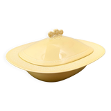 Yellow Earthenware Serving Centerpiece by Antonia Campi for Laveno,